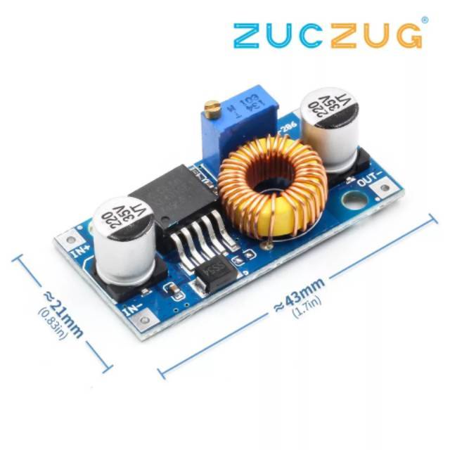 XL4005 5A DC-DC ADJUSTABLE STEP DOWN  POWER SUPPLY / REGULATOR PENURUN TEGANGAN / 4-35V  TO 1,25-32V