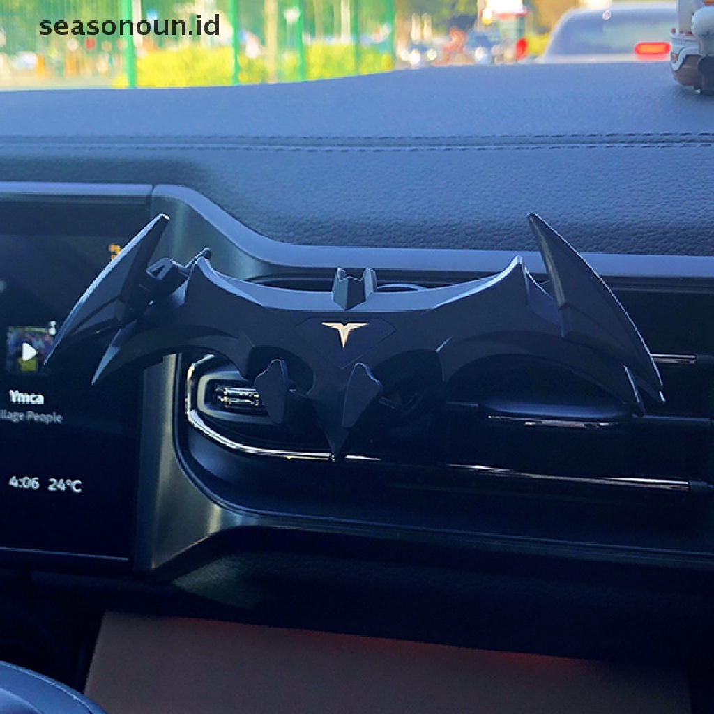 Seasonoun Berbentuk Kelelawar Gravity Buckle Type Car Phone Holder Dukungan Navigasi Stopkontak Udara.