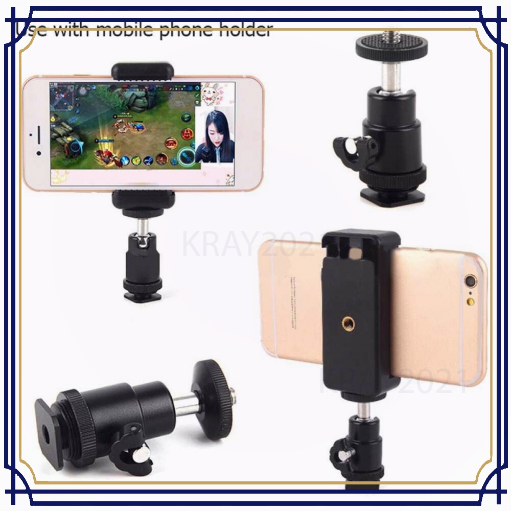 Dudukan Hot Shoe Smartphone Holder Bracket Mount -TP658