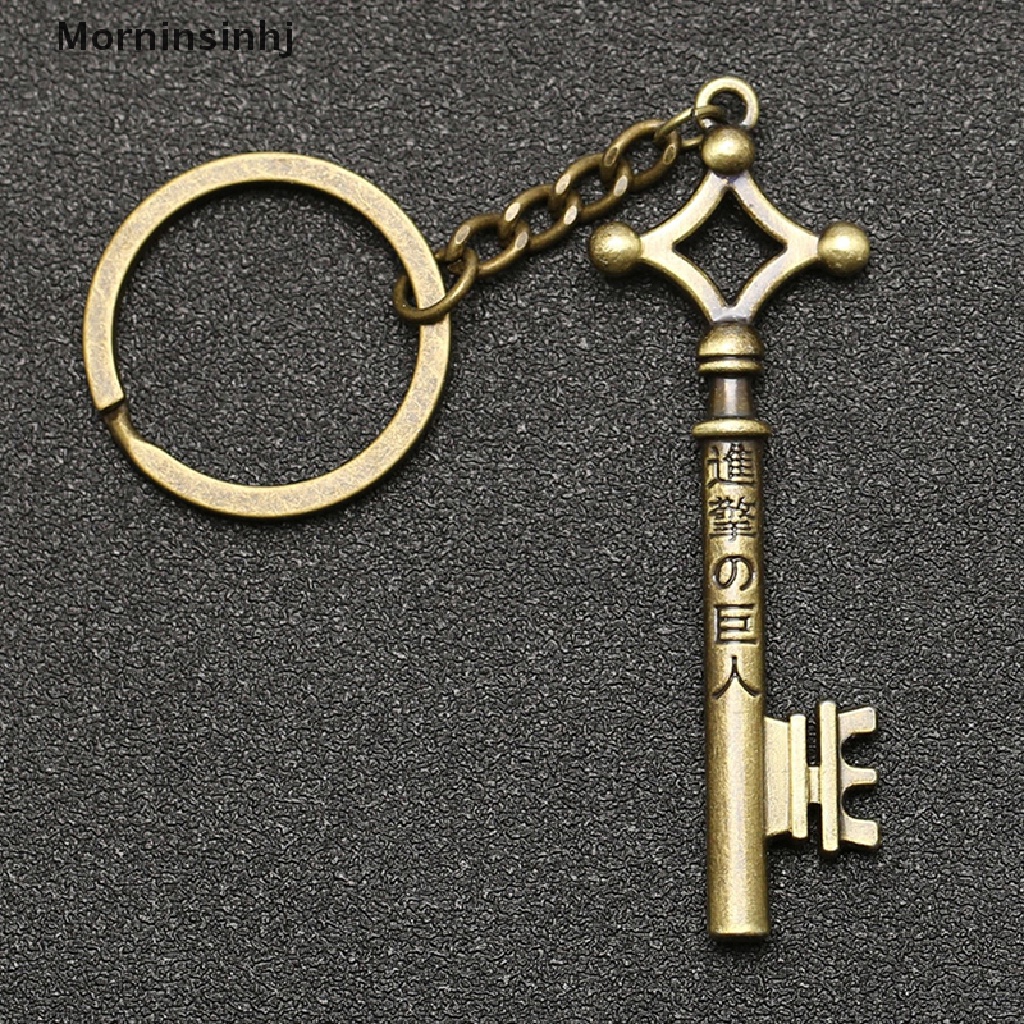 Mornin 1PC/Pair Anime Attack On Titan Gantungan Kunci Eren Key Shingeki No Kyojin Rantai Kalung Vintage Tali Rantai Liontin Kalung Perhiasan Anime Untuk Pria Cosplay id