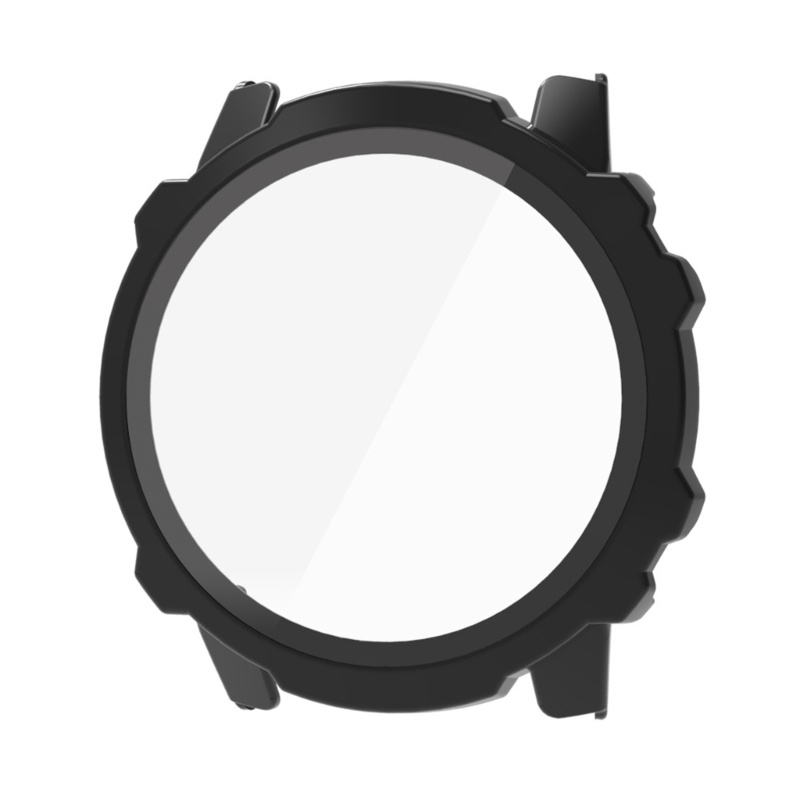 Btsg Tempered-Glass Film+Case Pelindung Layar Full Cover Cakupan Hard PC Anti Gores Frame-Shell Watch Housing Untuk Fa