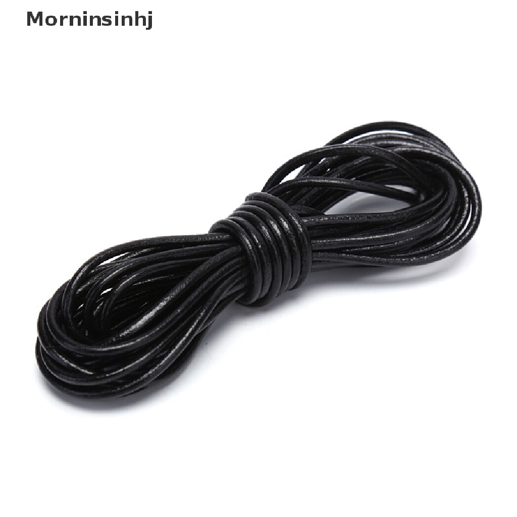 Mornin2/5m Leather Round Rope Cord Untuk Gelang Kalung DIY Membuat Perhiasan Craft id