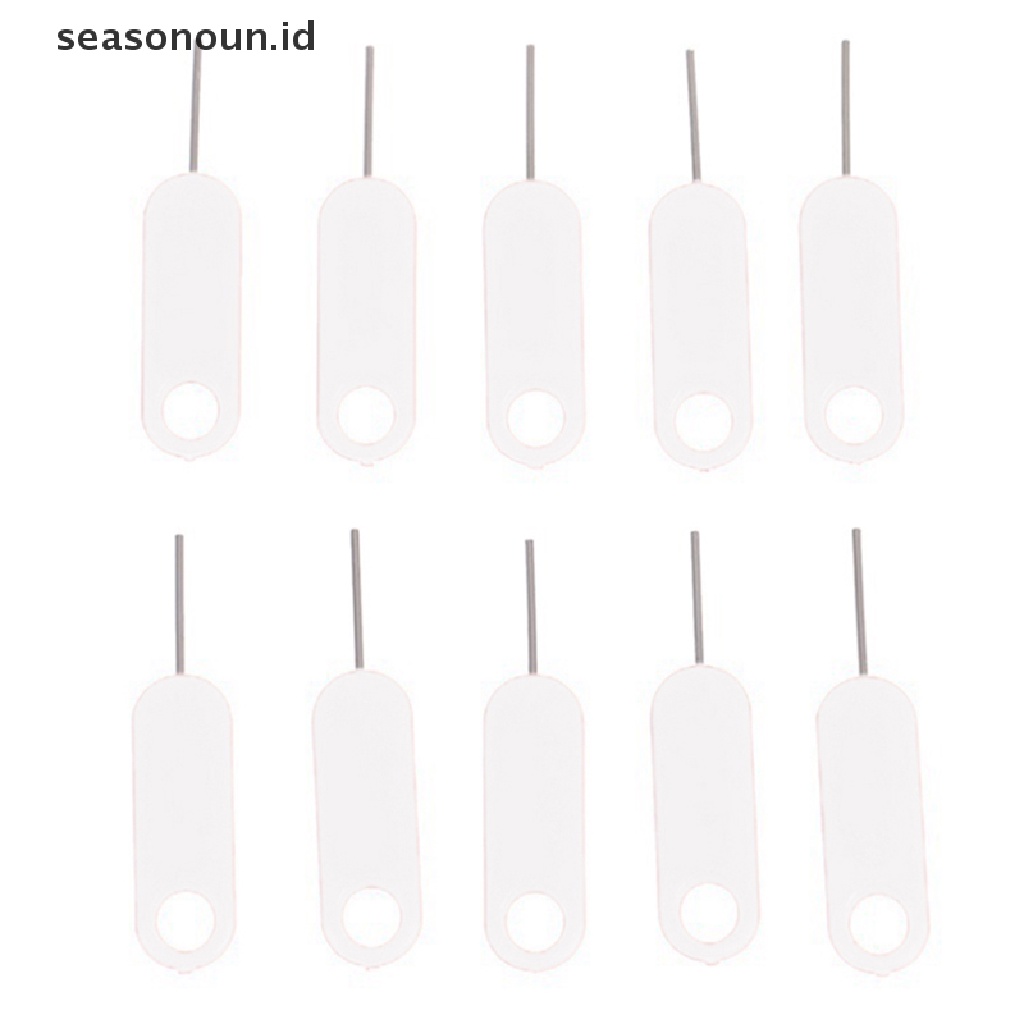 Seasonoun 10pcs Universal Phone Card Tray Removal Eject Pin Key Tool Alat Eject Kartu.