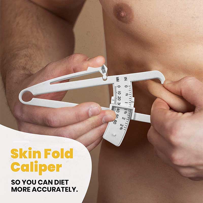 Body Fat Tester Caliper Skinfold Caliper Alat Pengukur Ketebalan Lemak Tubuh