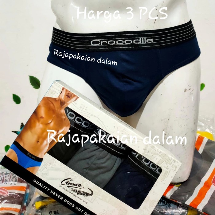 Terlaris CD / Sempak / boxer cowok Celana dalam pria Crocodile 247 Harga 3 PCS - M