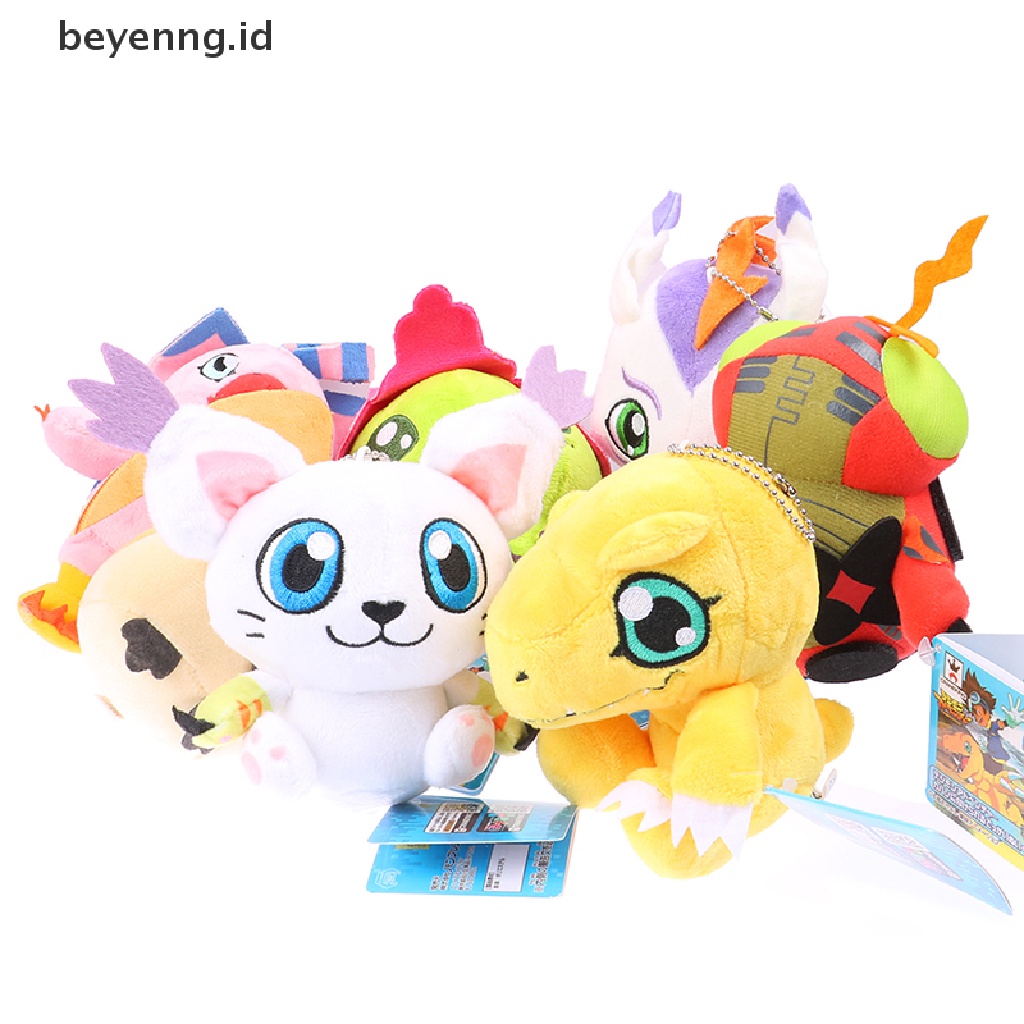 Beyen 1Pc 7jenis Digimon Mainan Boneka Plush Liontin Gantungan Kunci Mainan Hadiah Yang Indah Untuk Anak-Anak ID