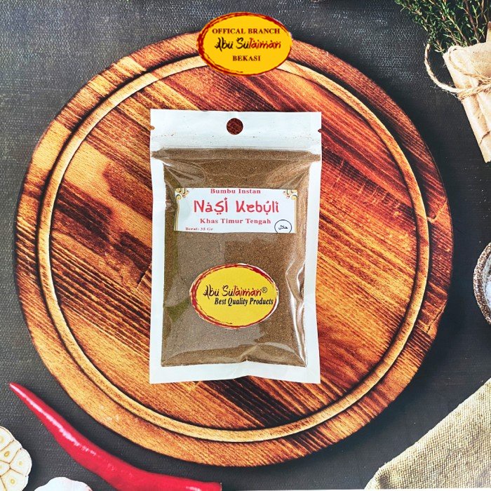 

Lebih Hemat! Bumbu Instan Kebuli Khas Arab Abu Sulaiman untuk ukuran 1 kg Beras