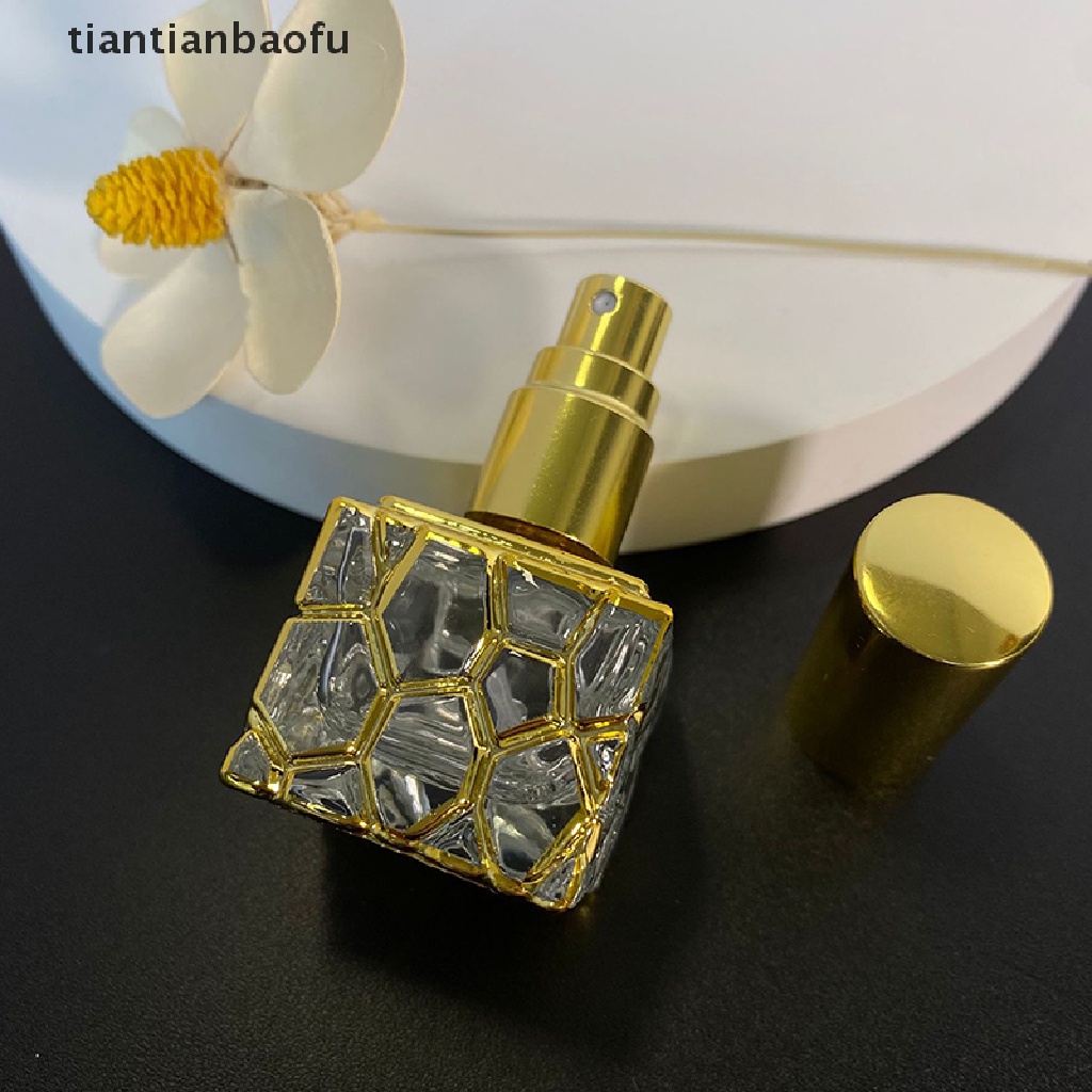 [tiantianbaofu]  Bottle Glass 10ml  Bottles Gold Sample Empty Containers  Boutique