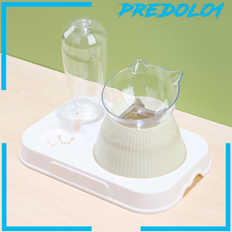 [Predolo1] Mangkuk Makanan Kucing Miring Pet Feeder Waterer Food Feeding Dog Bowl Drink Fountain