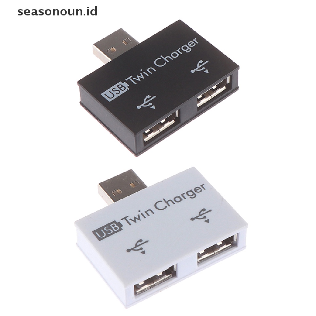 Seasonoun Eksternal 2port USB Splitter USB HUB Micro USB Power port Adaptor Multi port  .
