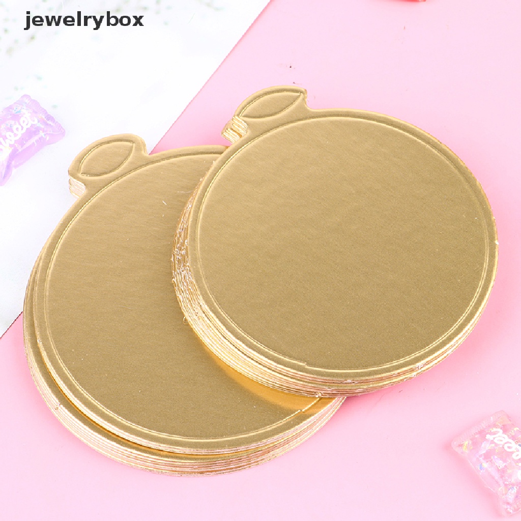 [jewelrybox] 10pcs 8/9cm Round Cake Board Mousse Pad Kartu Dessert Baking Pastry Display Tray Butik