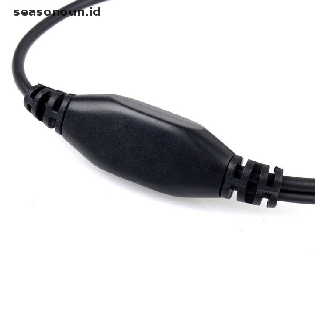 Seasonoun Throat Mic Earpiece Headset Finger PTT Untuk Baofeng UV5R 888s Radio Walkie Talkie.
