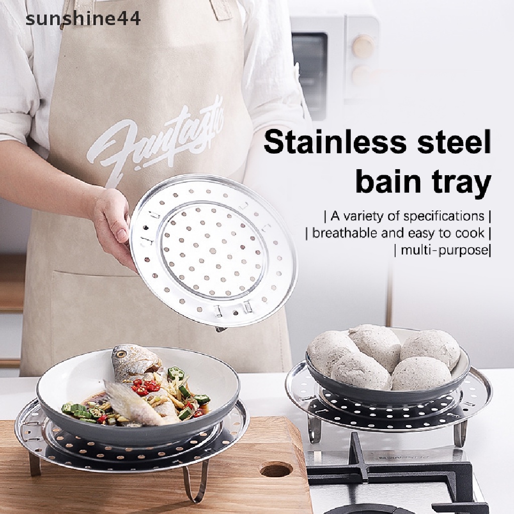 Sunshine 1Pc al Rak Kukusan Tempat Makanan Stainless Steel Steamer Tray Rack ID