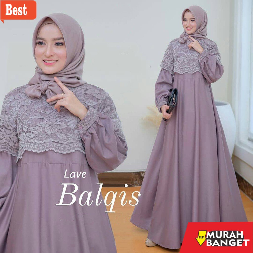 GAMIS RAMADHAN TERBARU UNTUK WANITA- COD - BALQIS MAXY DRESS GAMIS BRUKAT IMPORT PREMIUM MATT BEAUTY