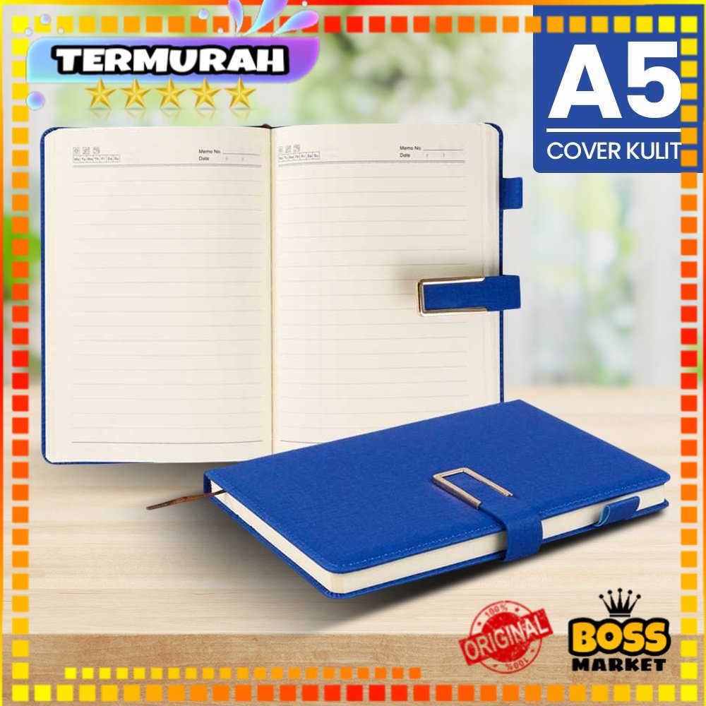 

Buku Agenda Catatan Kerja Meeting Planner NoteBook Notepad Diary Binder Cover Kulit A5