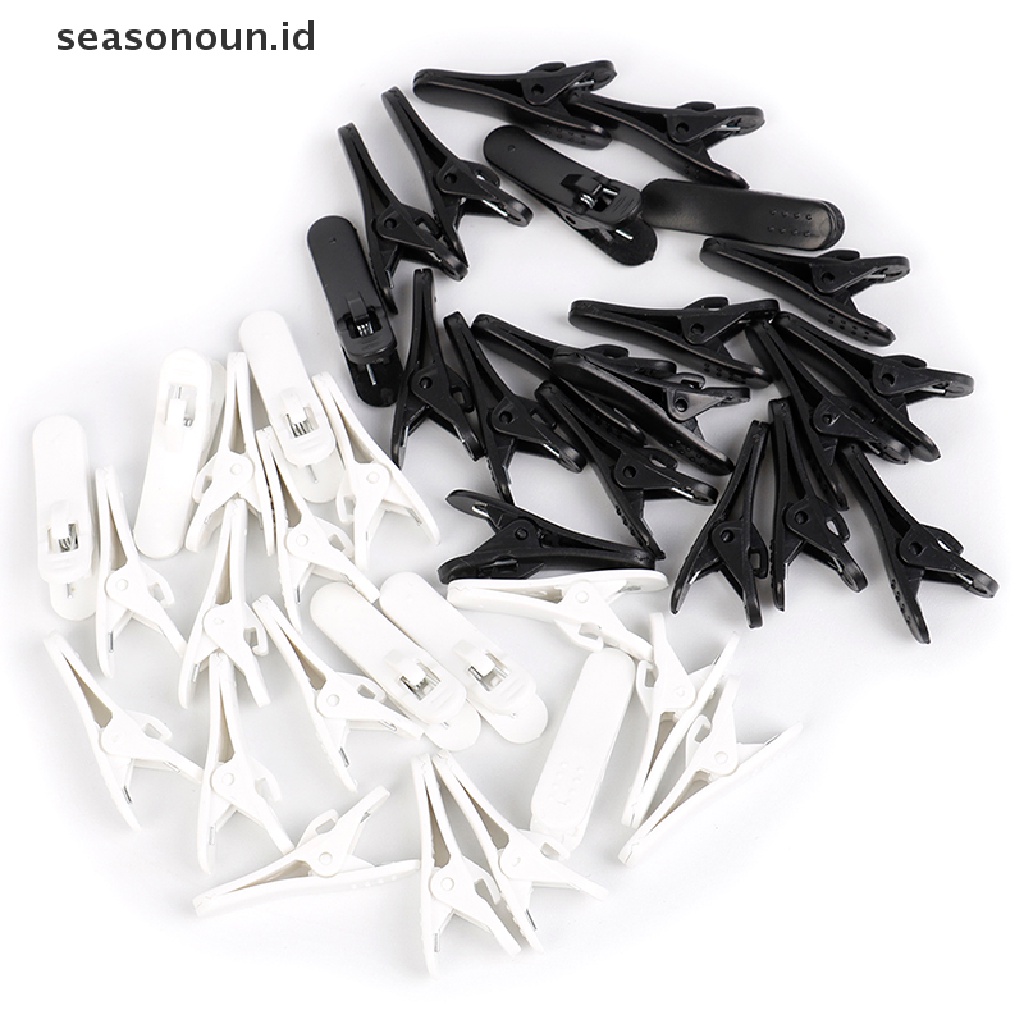 Seasonoun 20x Headphone earphone cable cord Kawat Kerah lapel Klip nip Penjepit Dudukan holder.