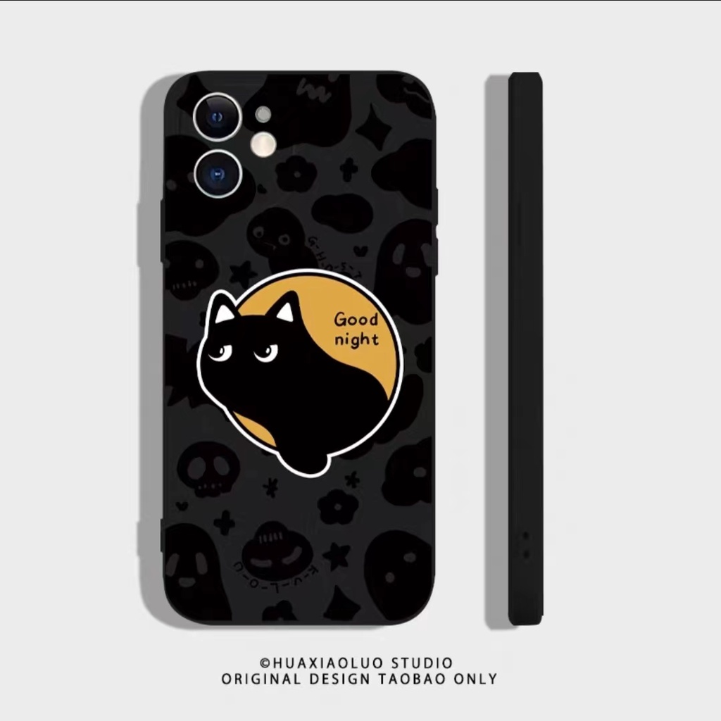 IPHONE Ins Pola Kucing Cocok Untuk Iphone14 14pro 14plus 13 13pro 13prm iPhone12 7Plus 8Plus Xr XS 13 Pro Max Empat Sudut Casing Ponsel Tahan Guncangan
