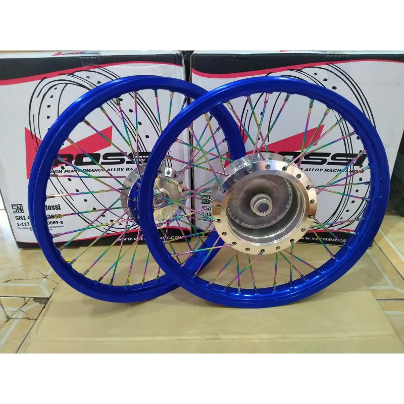 Rossi velg jari jari ring 17 paket uk depan 140x17 - uk belakang 140x17 matic mio m3/mio z/Fino 125 