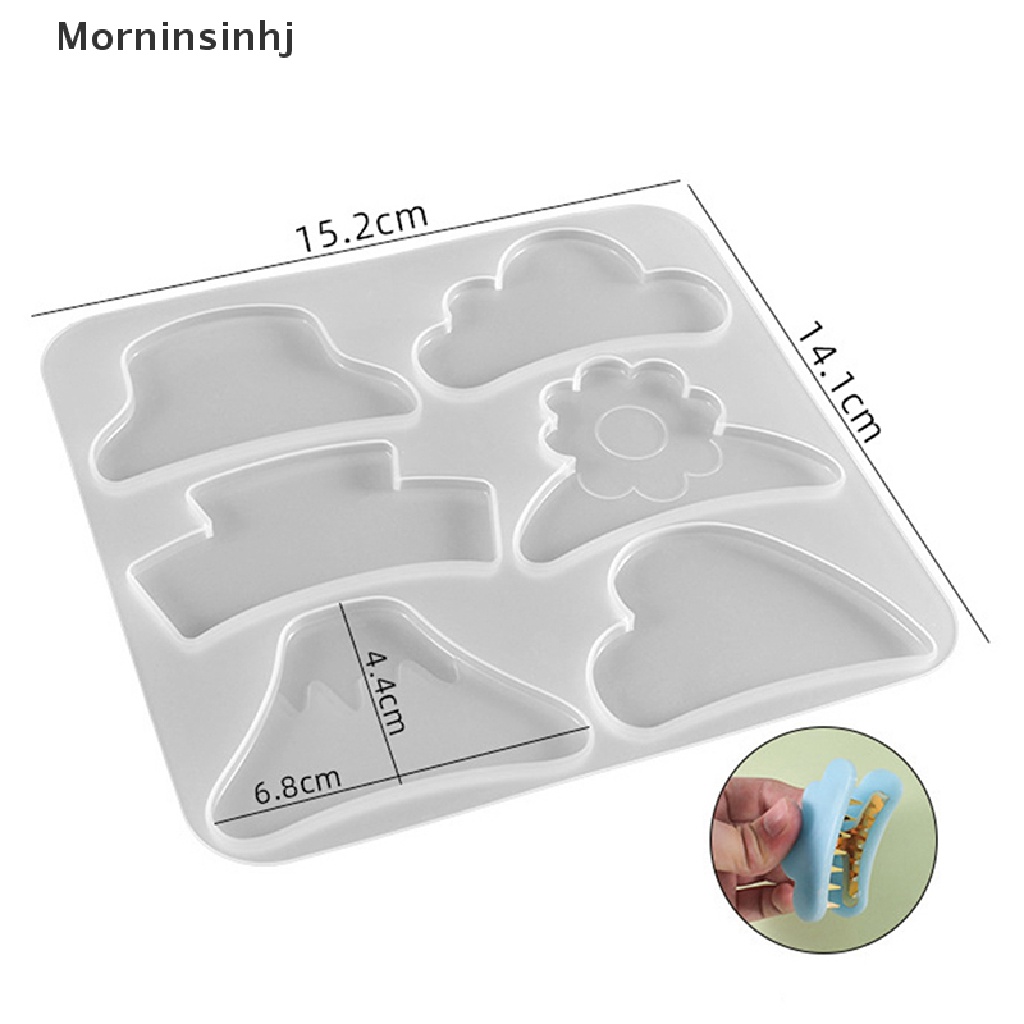 Mornin Klip Cakar Rambut Silikon Resin Cetakan Logam Geometris Jepit Epoxy Cetakan Untuk DIY Resin Wanita Jepit Rambut Kerajinan Membuat Perhiasan id