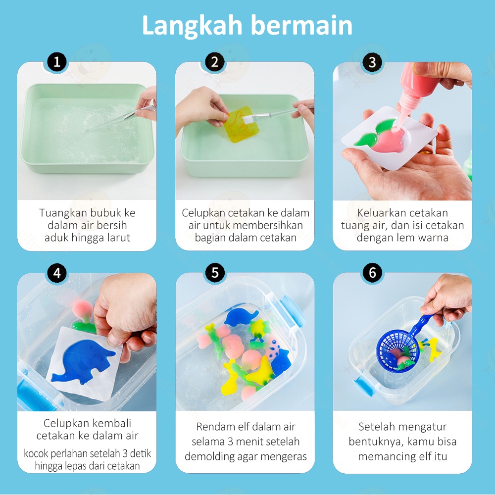 Lacoo Diy magical waterscape water jelly mainan kreatifitas anak edukasi jelly soap warna viral