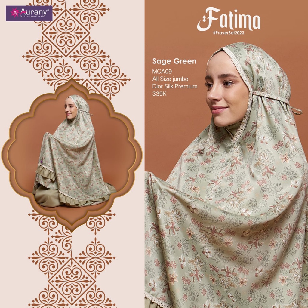 AURANY Mukena Dewasa Jumbo Motif Prayer Set FATIMA Series PREMIUM