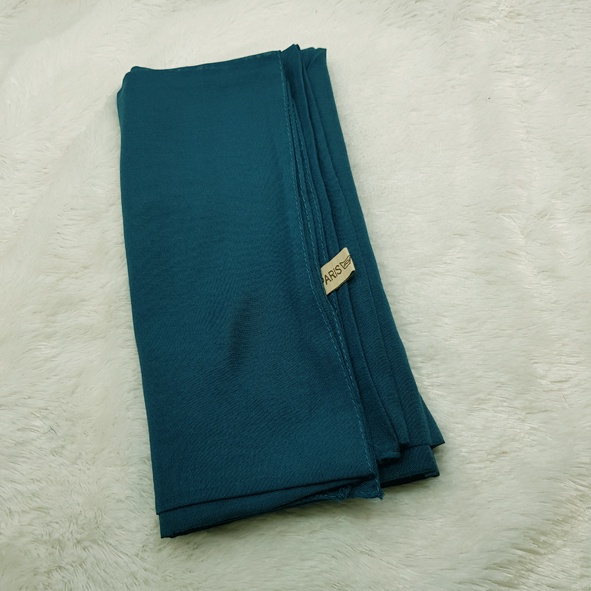 kerudung jilbab segi empat bahan PARIS VOAL PREMIUM anti letoy bisa untuk sekolah warna biru tosca /