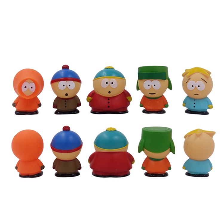 5 Pcs Amine The South Parks Figurines Mainan Lucu Kartun Stan Kyle Kenny Cartman Pvc Action Figure Ulang Tahun Anak Topper Kue