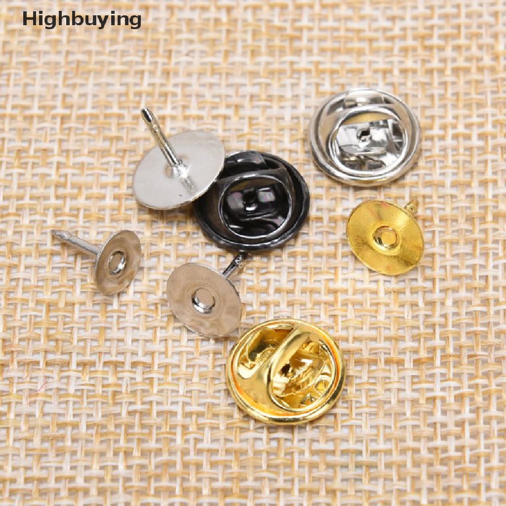 Hbid 30Pcs/Set Tembaga Kupu-Kupu Kopling Lencana Pin Belakang Squeeze Clasp DIY Membuat Bros Glory