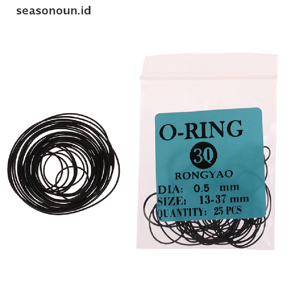 Seasonoun 1Pack 0.5/0.6/0.7/0.8MM Watch O-Ring Gasket Penutup Belakang Jam Tangan Karet Anti Air.