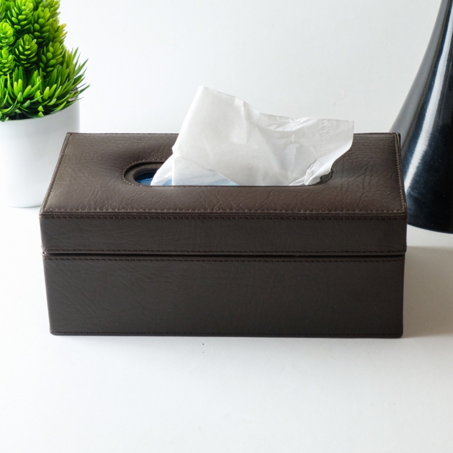Kotak Tisu Tempat Tissue Kulit Mobil, Rumah, Kantor Premium Busa - Tissue Box