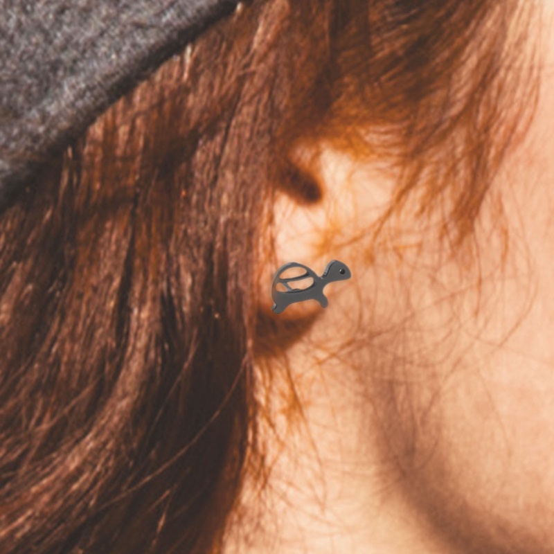Anting Kura-Kura Lucu Stainless Steel Turtles Stud Earring Hewan Kecil Ear Studs Untuk Wanita Gadis Perhiasan Hadiah