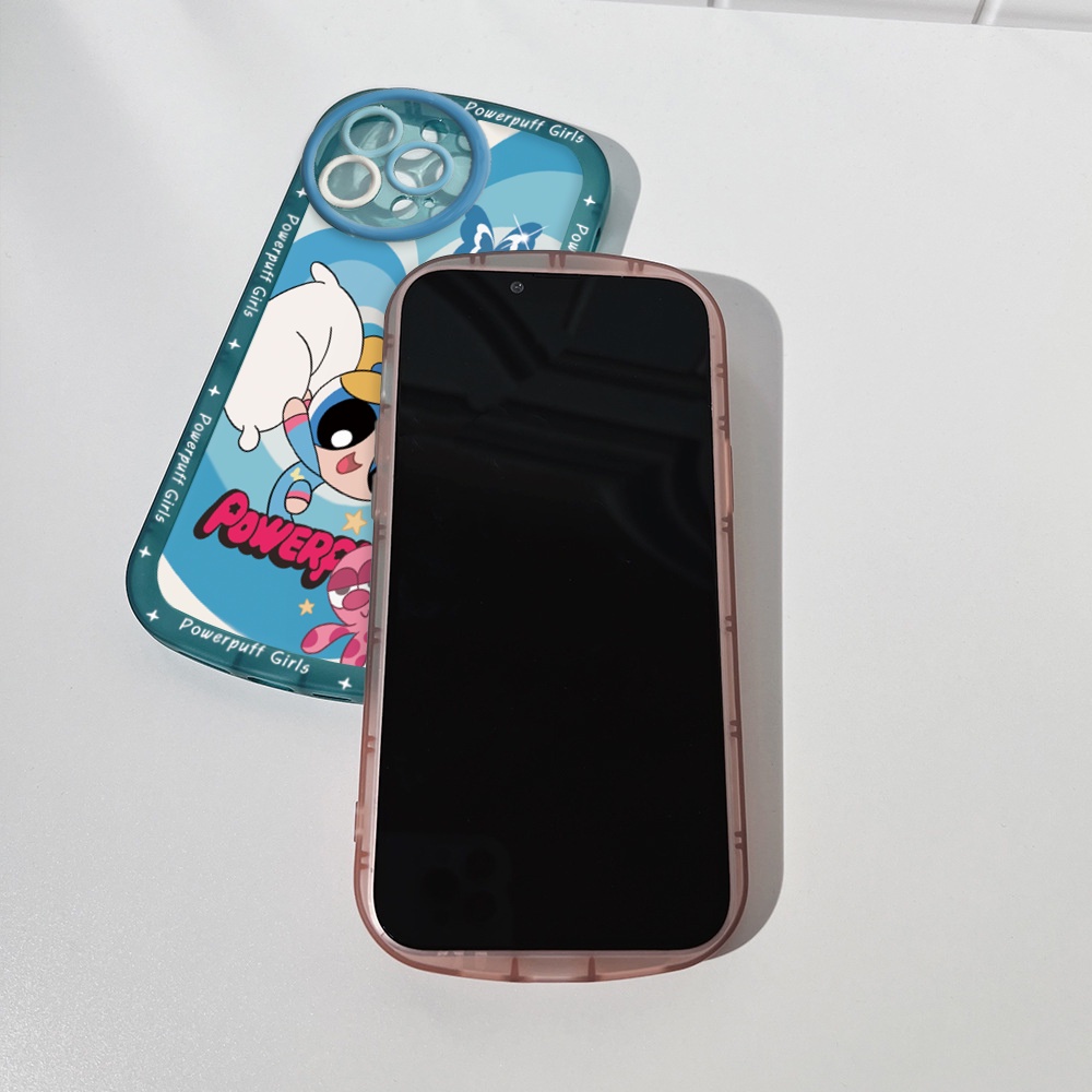 Samsung A14 A13 A02S A03 A03S A30S A11 A12 A51 A30 A50 A52 A20S A10S M11 M12 J7 Pro J7 Prime J4 Plus Kartun PowerpuffGirls gradient love Lembut Silikon Casing Cover