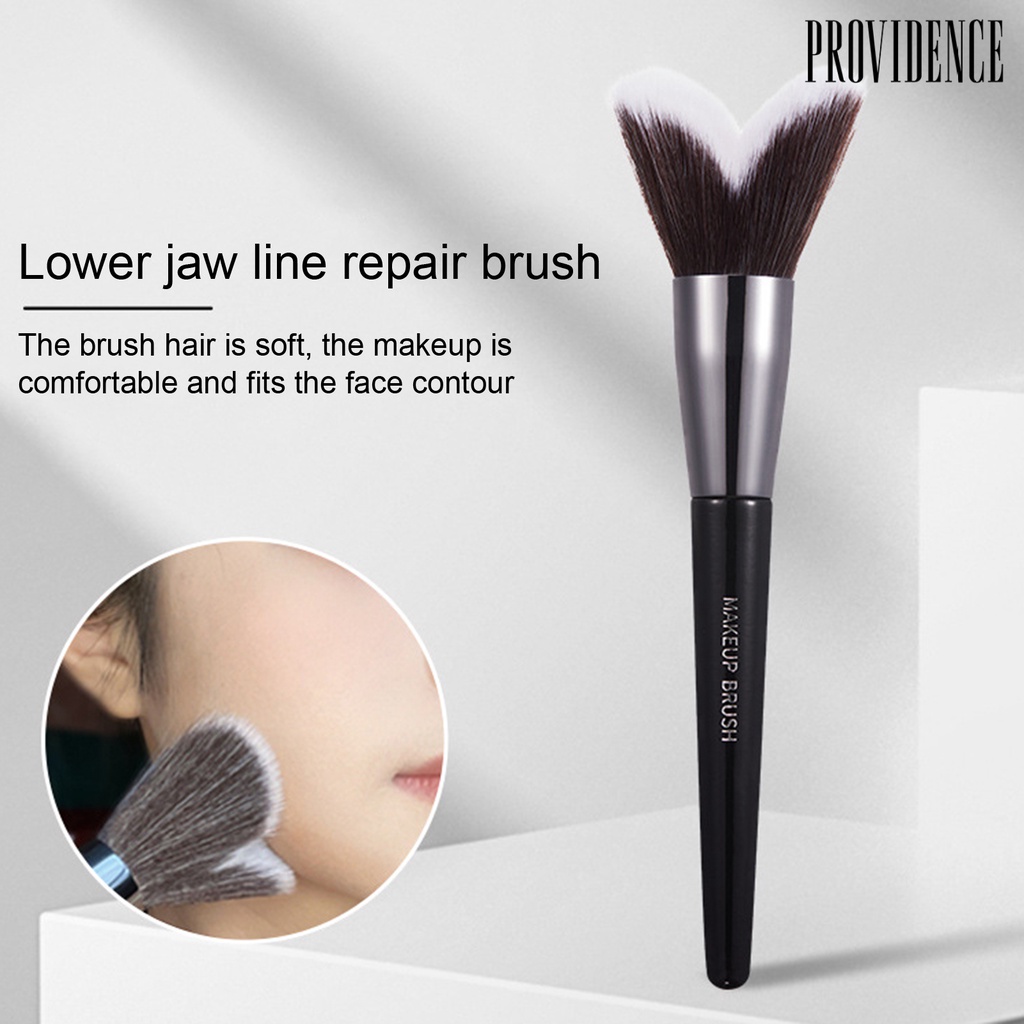 Providence Makeup Brush Bulu Lembut Anti Geser Tidak Makan Bedak Dilengkapi Jawline Besar Bentuk Hati Jawline Contouring Brush Pasokan Salon Kecantikan