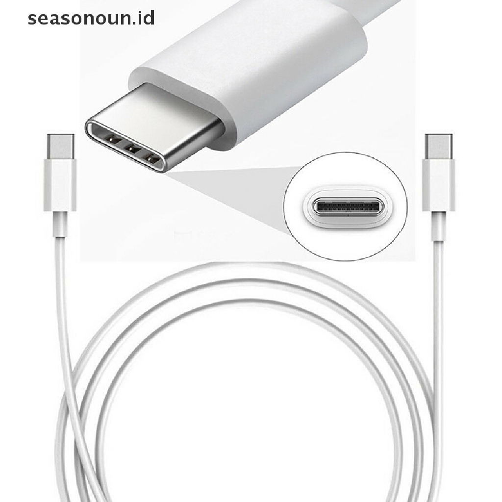 Seasonoun Type-C 3.1 Male to USB-C Male Charger Fast Charging Sync Kabel Listrik Data.