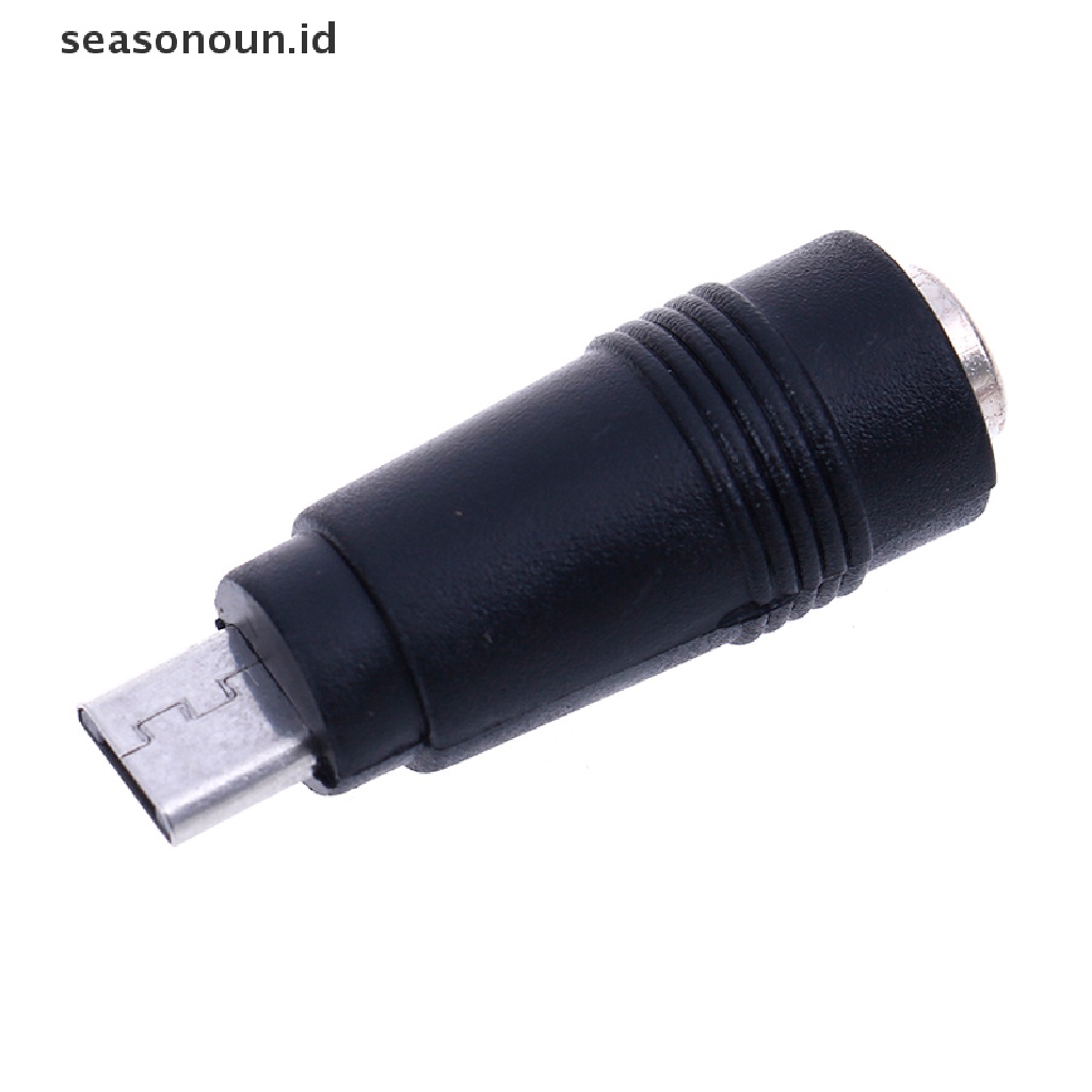 Seasonoun 2Pcs DC 5.5 * 2.1mm female jack plug Ke micro USB 5pin male power converter.