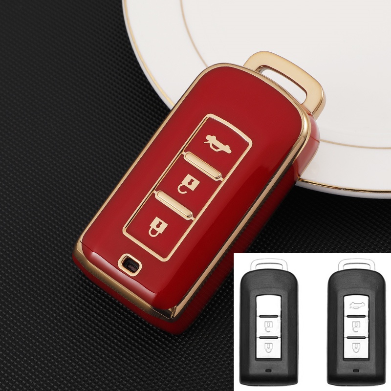 Untuk Mitsubishi ASX/Xpander/Triton/Outlander/Mirage keyless remote car key leather case cover