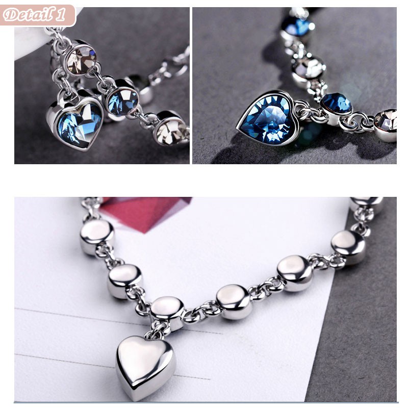 Gelang Wanita Bracelet The Heart Of The Sea Gelang Tangan Fashion Wanita Korea Anti Karat Dan Tidak Luntur