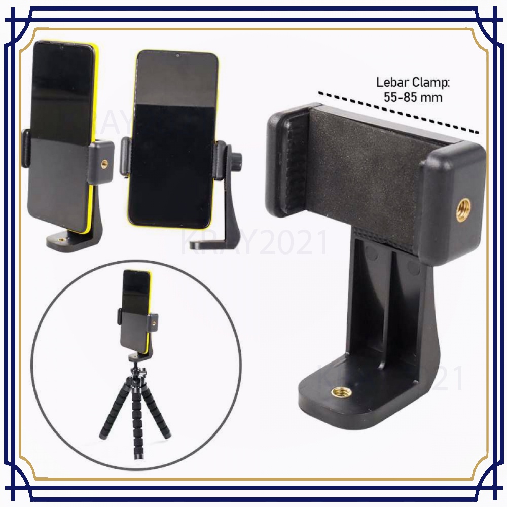 Smartphone Clip Bracket Holder Mount Tripod Monopod -TP184