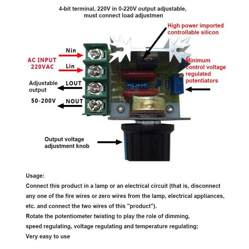 Regulator Speed Motor Agustinina Tahan Lama Cahaya Controller Thermostat Voltage Regulator Adjustable Controller Voltage Regulator Rectifier