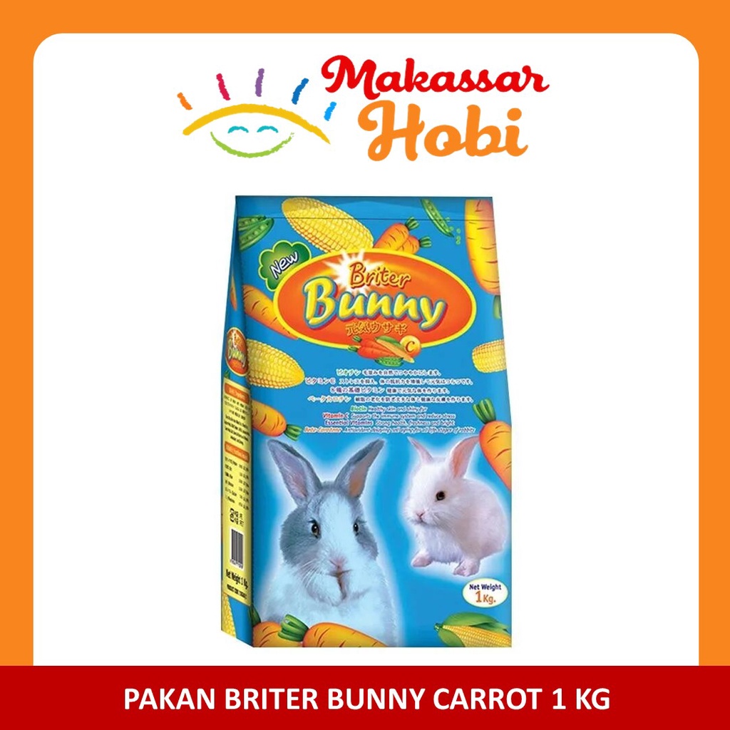 Briter Bunny Carrot 1kg 1 kg Pakan Pelet Makanan Kelinci Rabbit Food