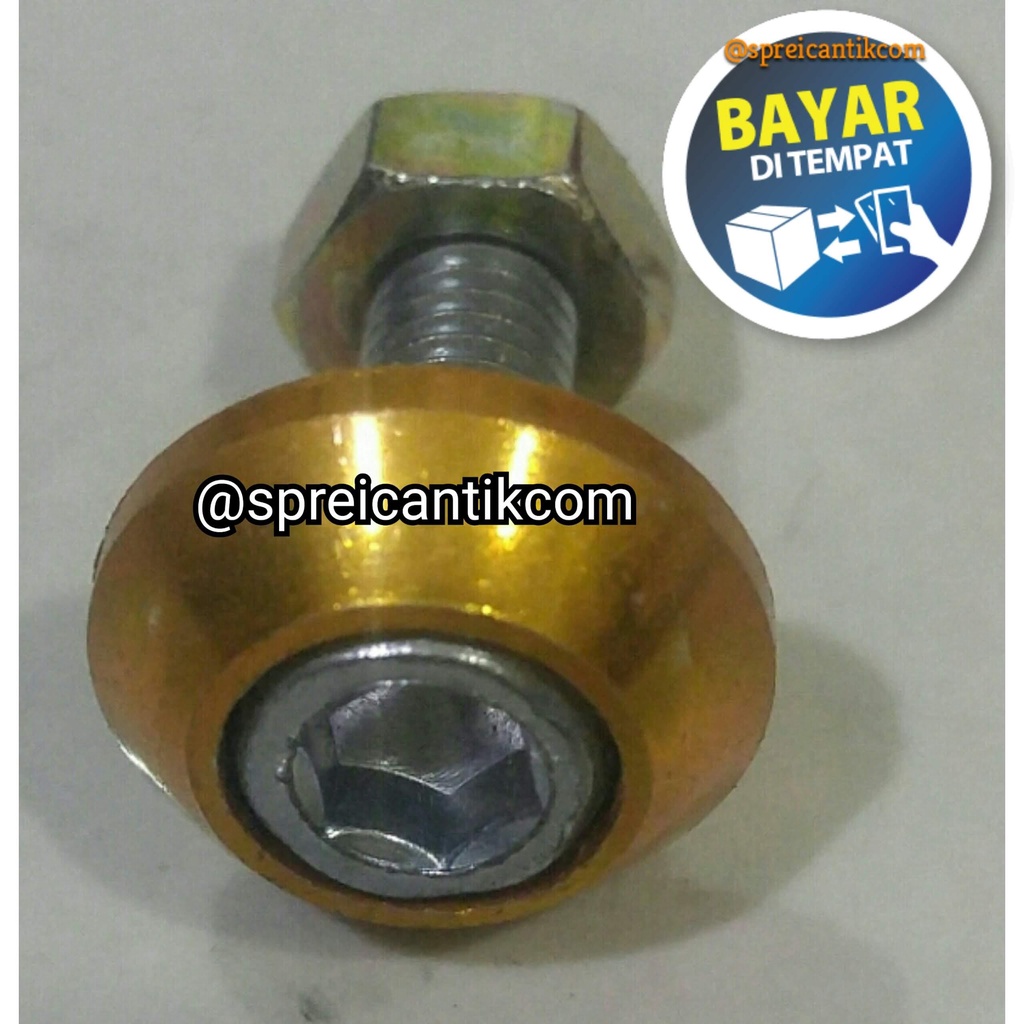HYS Baut L Monel Ukuran 10 Untuk Visor Plat Nomor Dsb - GOLD