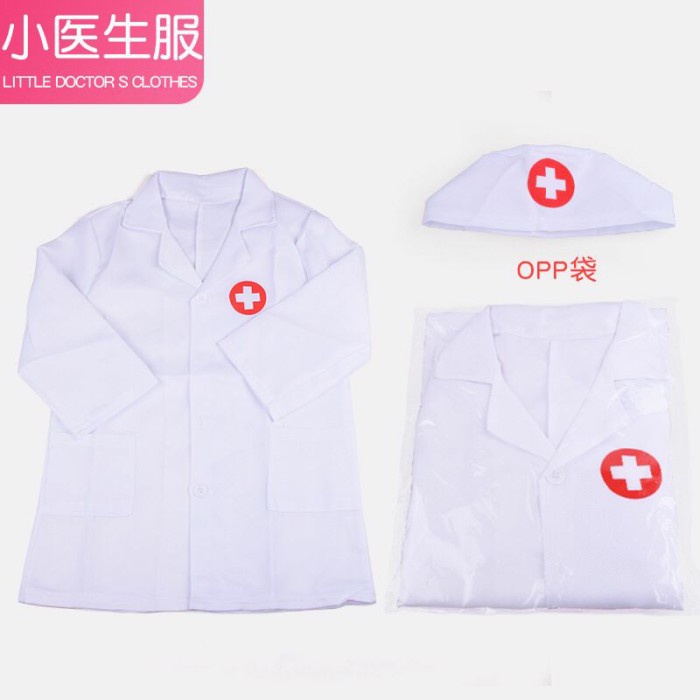 mainan anak  Mainan Dokter Dokteran Set 51 Pcs - Mainan Dokter Gigi Anak - baju dok putih(H7J5) main