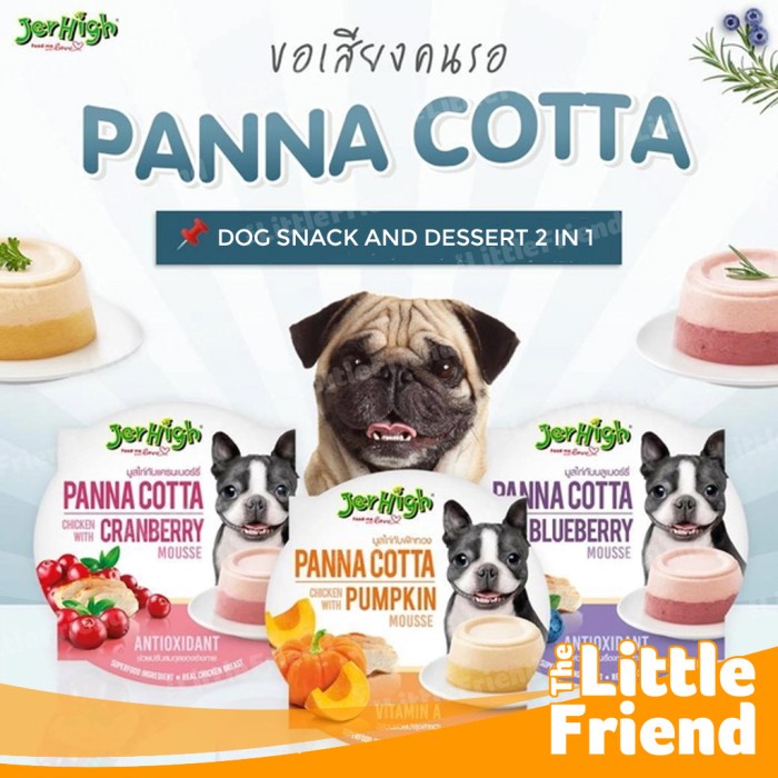 Jerhigh Panna Cotta Mousse Snack Cemilan Anjing Puding Premium 2 in 1