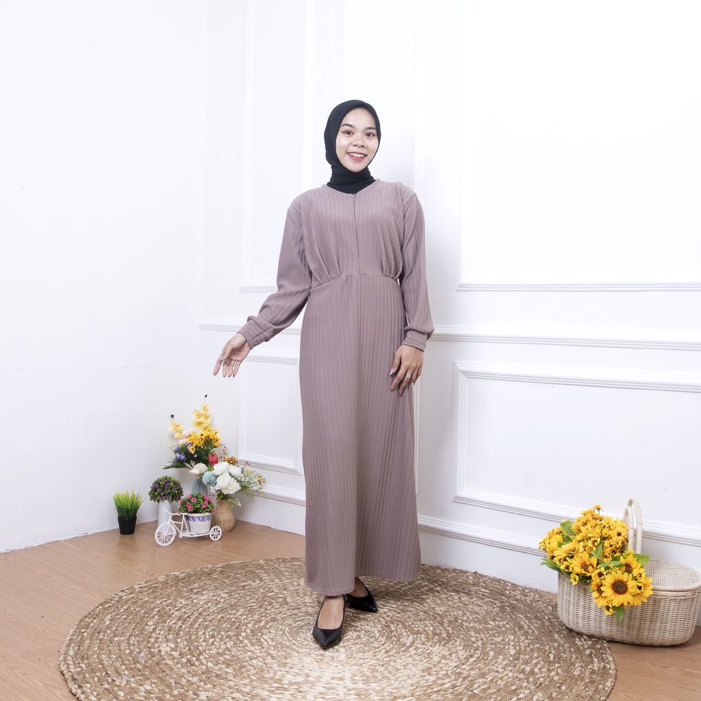 ZASKIYA - Cyra gamis muslim wanita hornet knit wanita