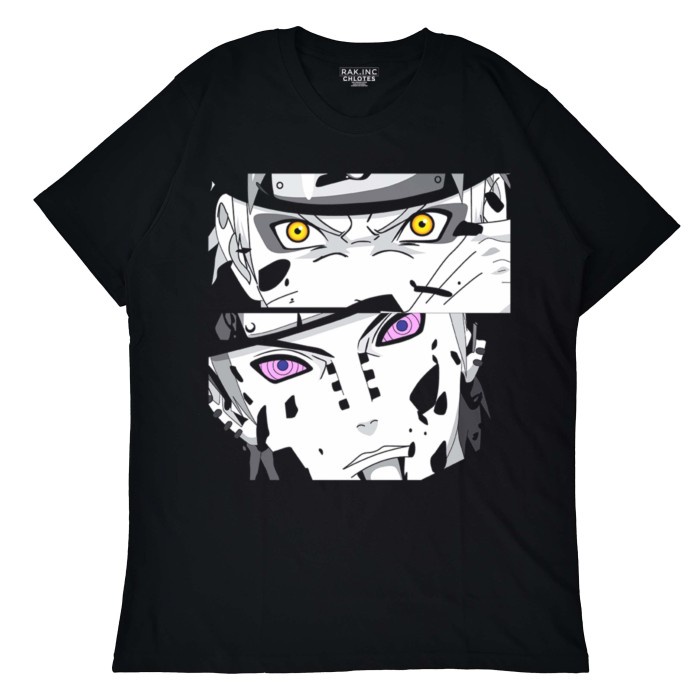 Kaos Hitam Pria Baju Anime Naruto vs Nagato Uzumaki / T-shirt Distro