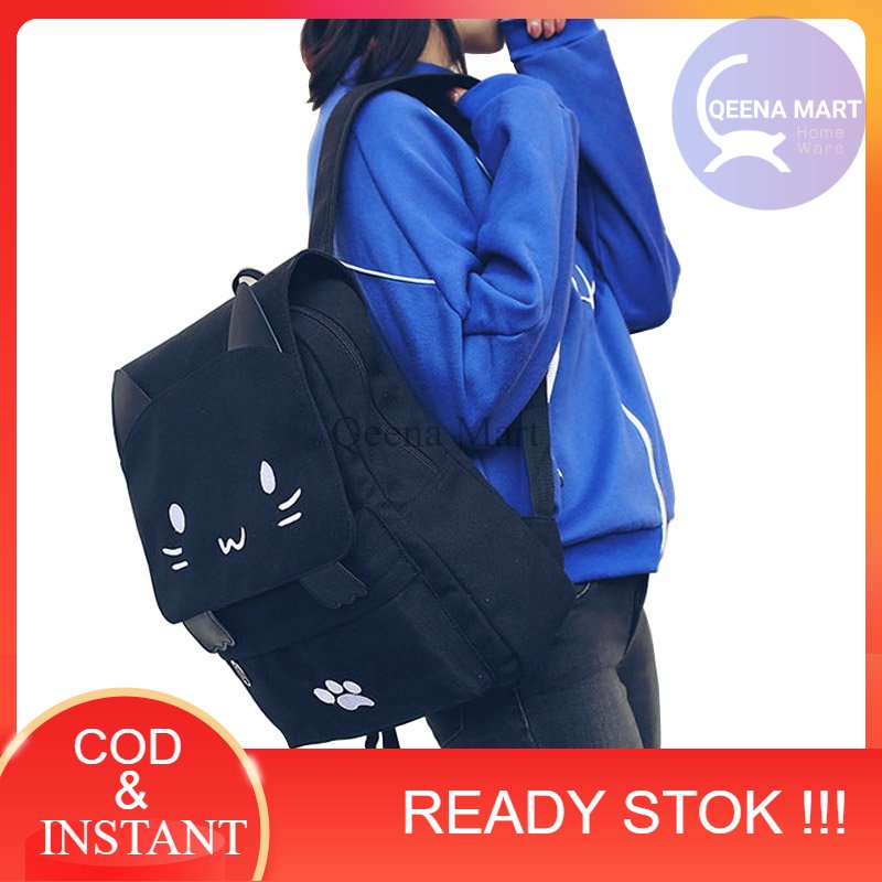 Tas Ransel Wanita Model Cat Cartoon - BB637