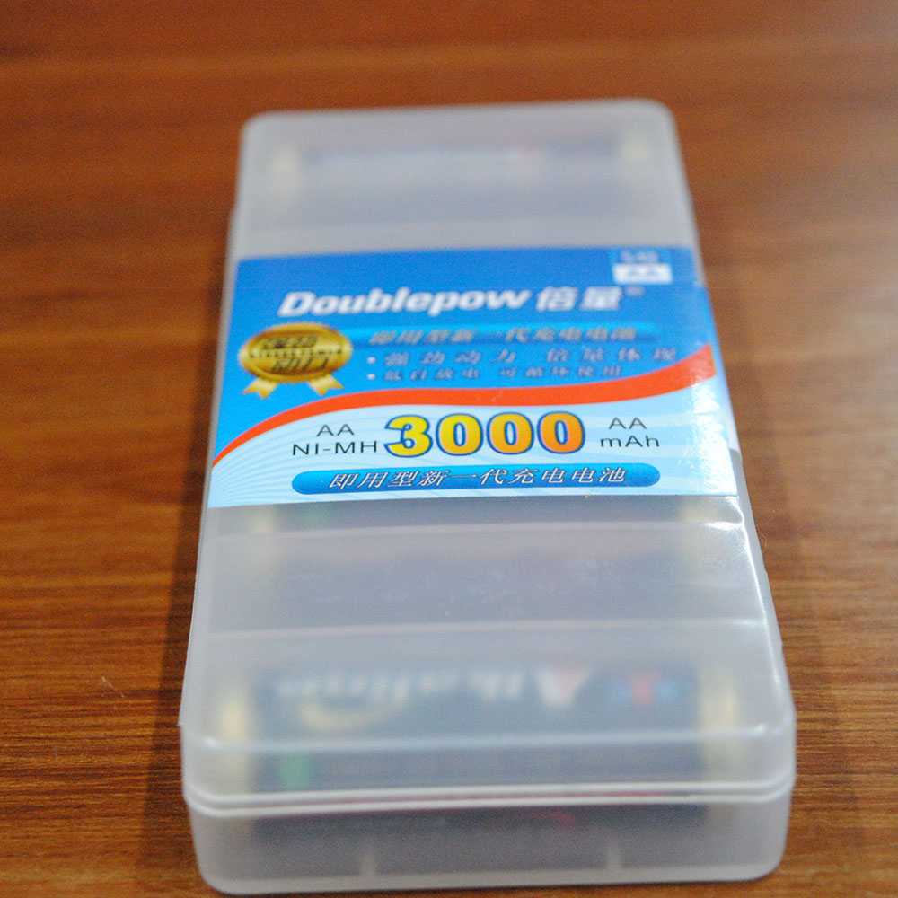 (BISA COD) FTIHSHP Doublepow Transparent Battery Case for AA