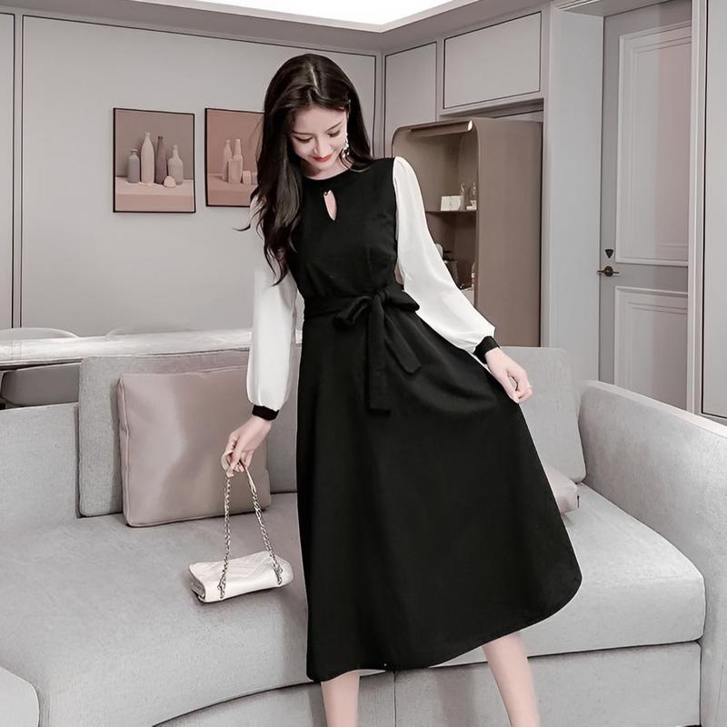 ilook | Gorio Dress Midi Scuba | Dress Korean Style | Dress Kekinian