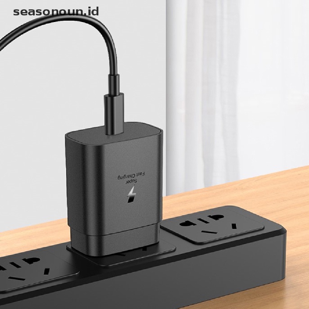 Seasonoun Universal PD Charger Adapter EU Plug Untuk Samsung Note10 S20 Charger Super Cepat.