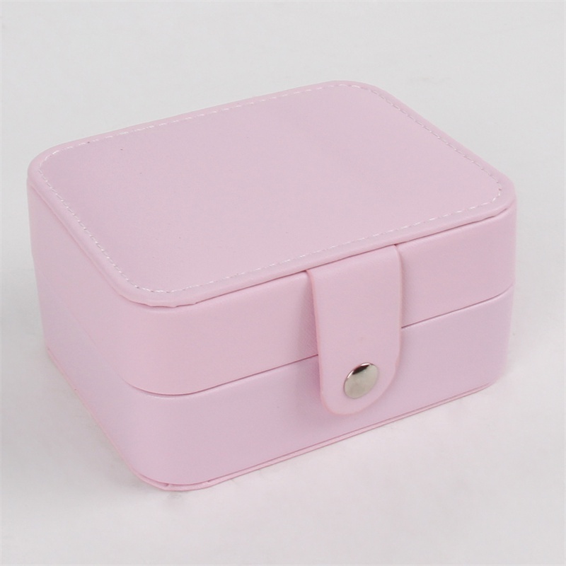 1pc PU Leather Portable Jewelry Box Travel Organizer Gadis Portabel Kecil Stud Anting Kalung Gelang Cincin Kotak Perhiasan